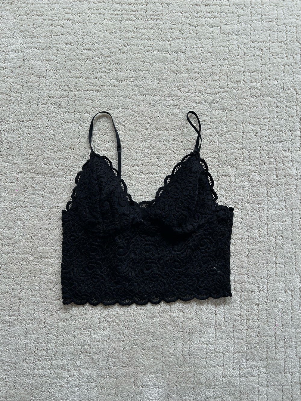 Free People Black Lace Bralette Cami Top